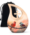 10 inch Cardinal Bird Urn