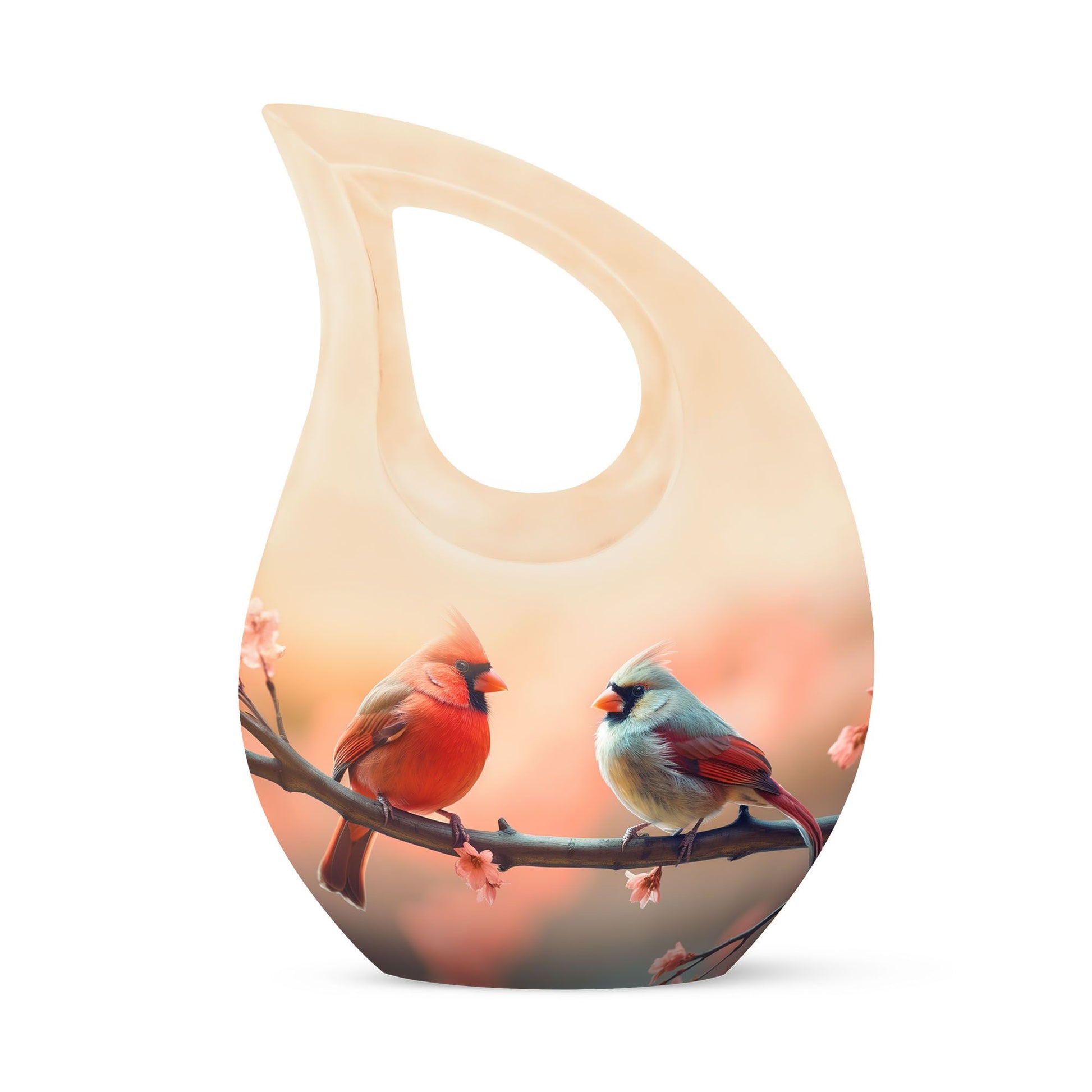 10 inch Cardinal Bird Urn