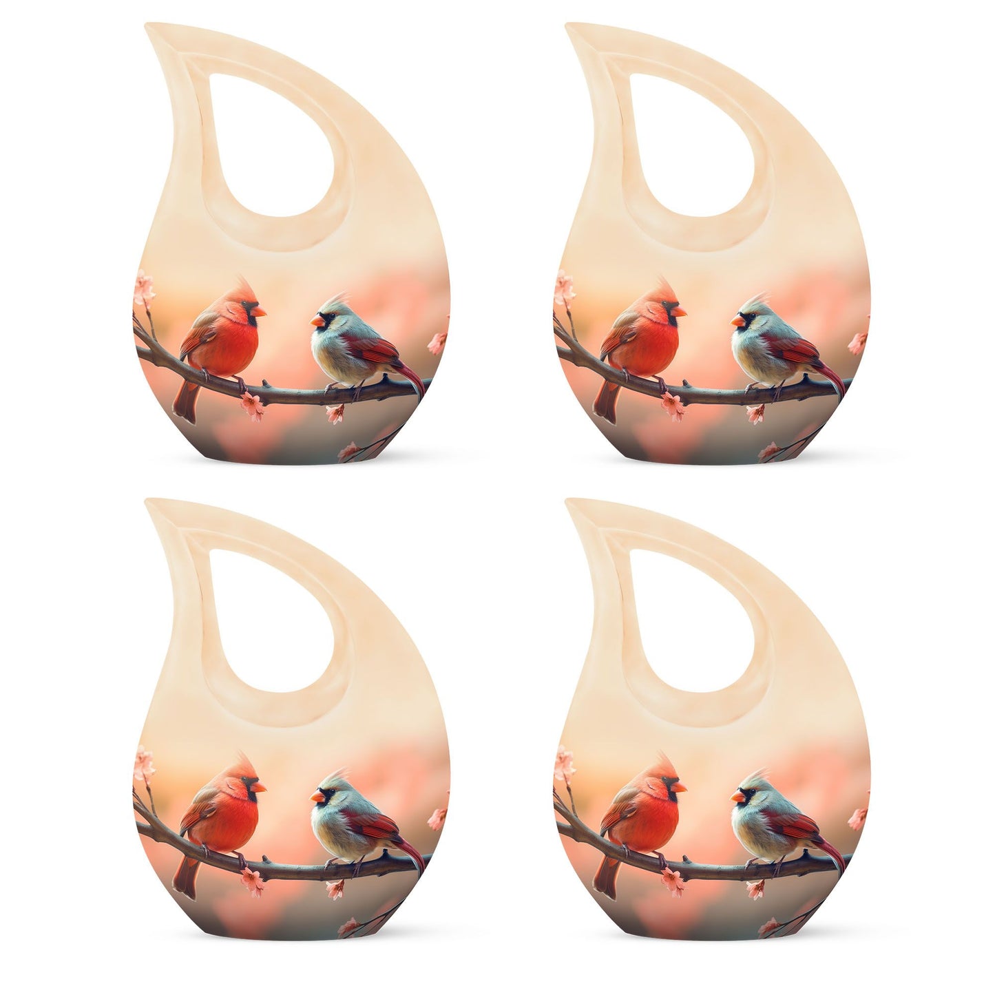 10 inch Cardinal Bird Urn