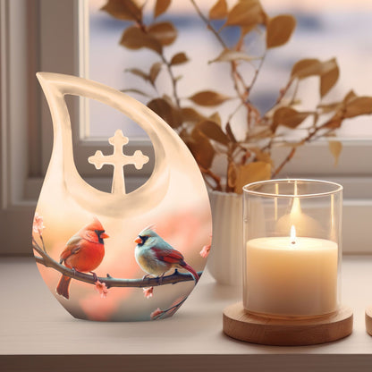 10 inch Cardinal Bird Urn