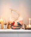 10 inch Cardinal Bird Urn