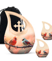 10 inch Cardinal Bird Urn