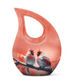 10 Inch Cross Drop Design Cardinal Bird Urn