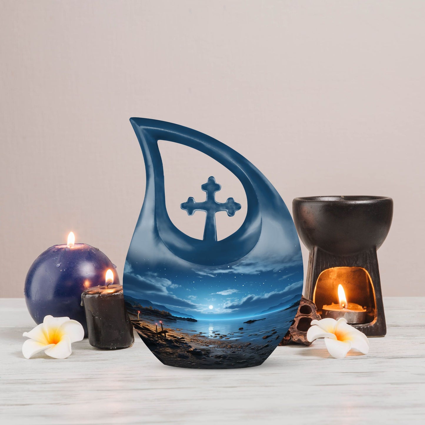 When Worlds Align large memorial urn 