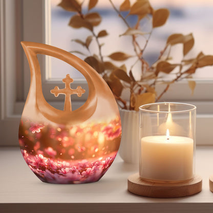 10 inch Sakura's Springtime Sonata memorial urn 