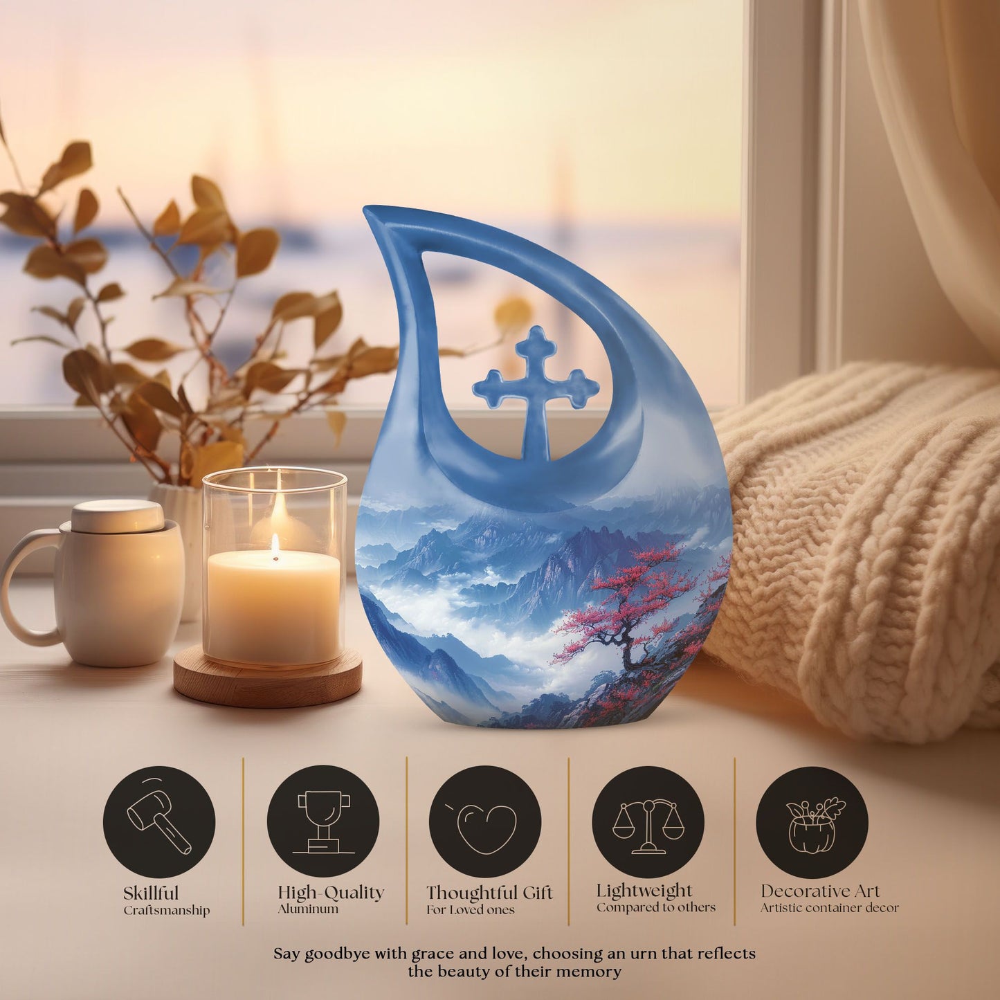 10-inch custom engraved 'A Pathway To Urn' 
