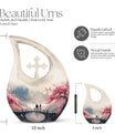 10-inch Memorial 'A Moment Under' Cross Drop Urn, 