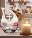 10-inch Memorial 'A Moment Under' Cross Drop Urn, 