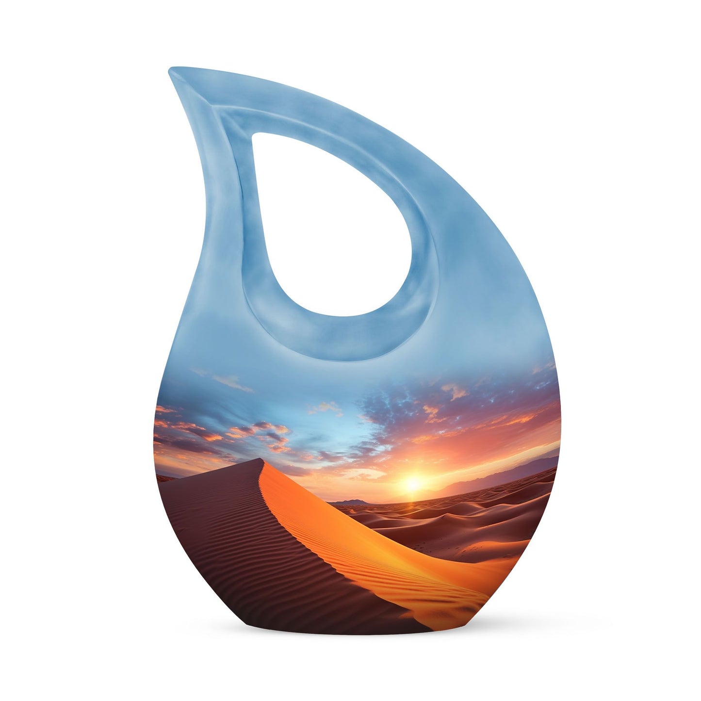 Cross Drop design Dusk's Warmth Over Urn
