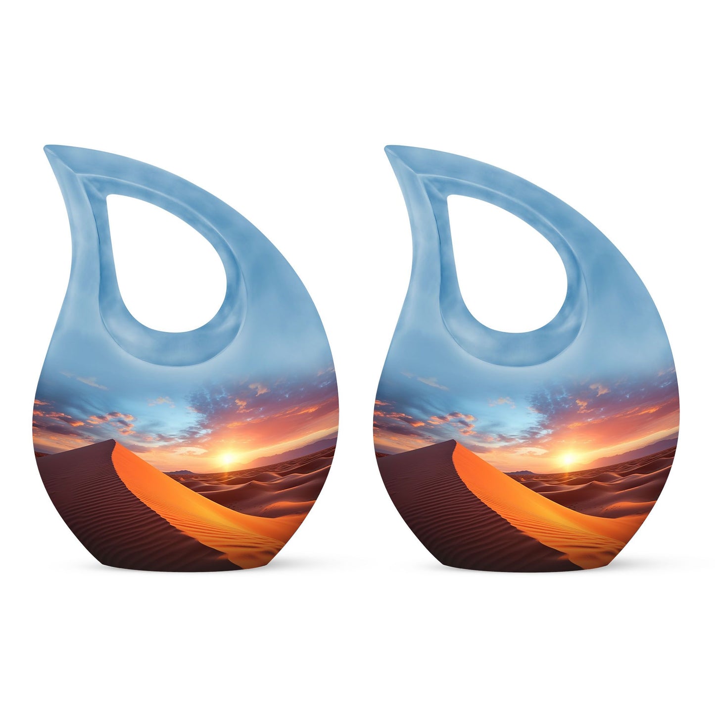 Cross Drop design Dusk's Warmth Over Urn