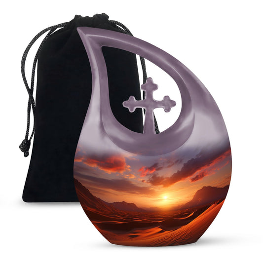 design Fiery Desert-themed Aluminium Urn 