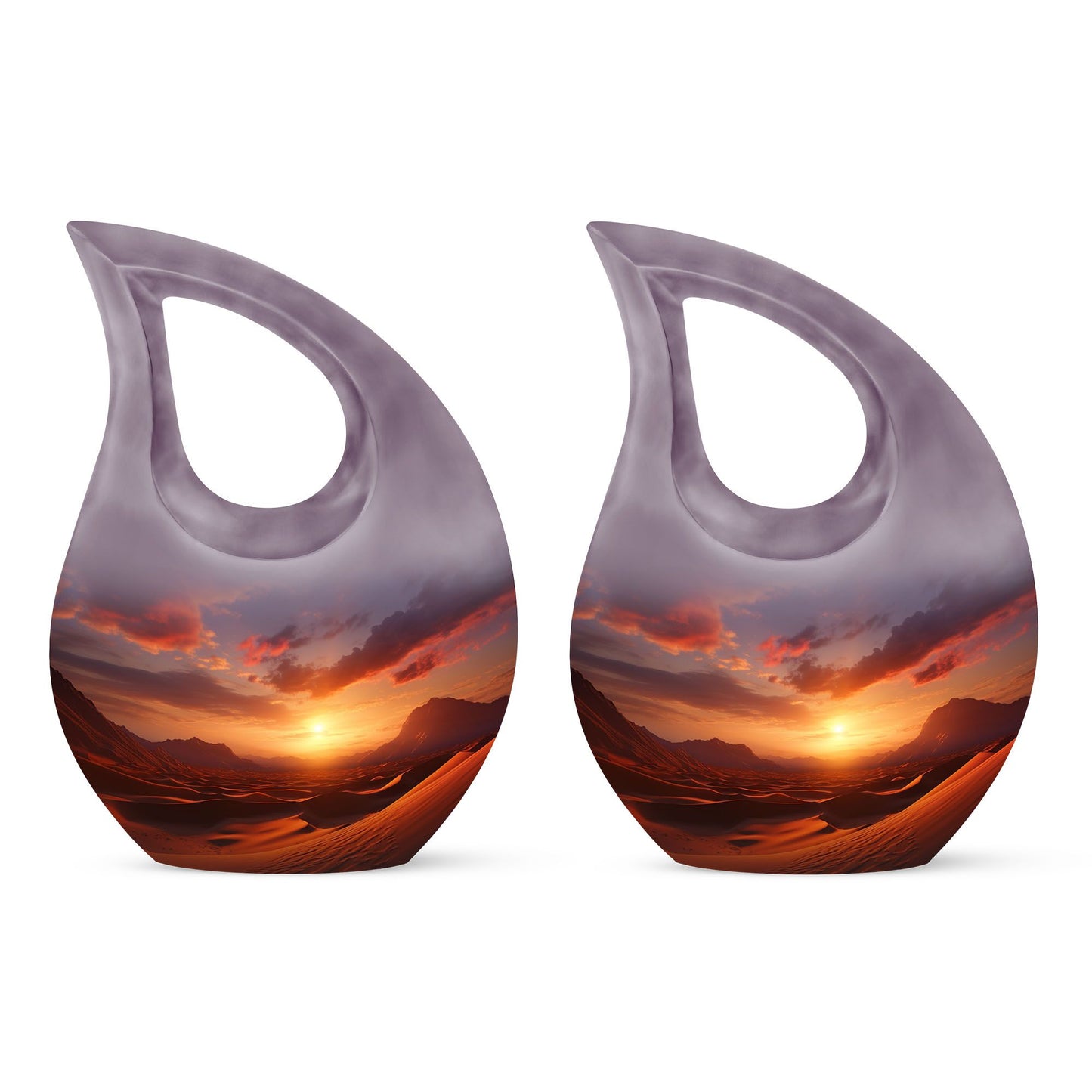 design Fiery Desert-themed Aluminium Urn 