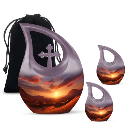 design Fiery Desert-themed Aluminium Urn 