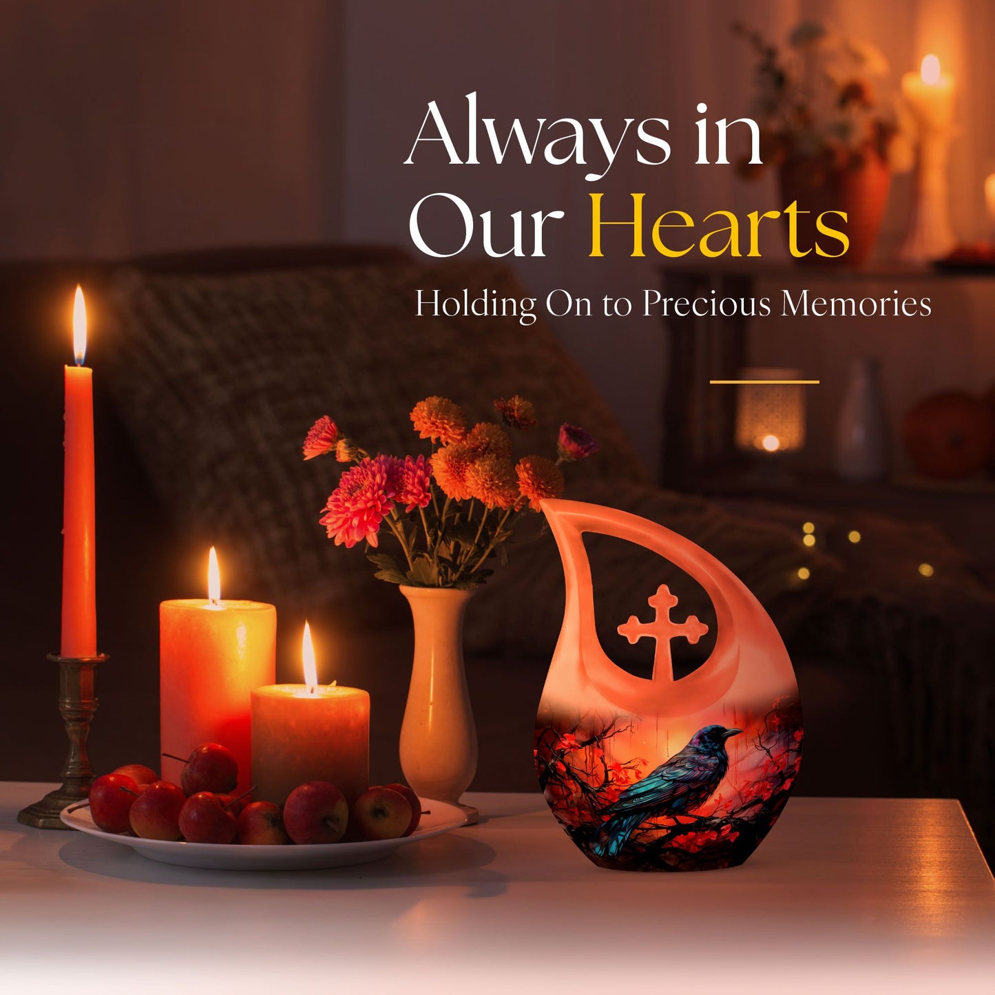 10 inch The Luminous Flight memorial urn