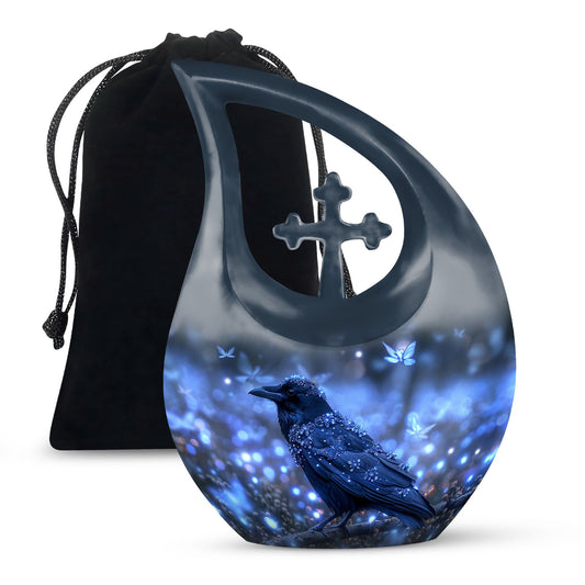 10-inch A Feline's Underwater Cross Drop urn