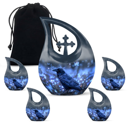 10-inch A Feline's Underwater Cross Drop urn