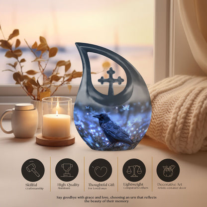 10-inch A Feline's Underwater Cross Drop urn