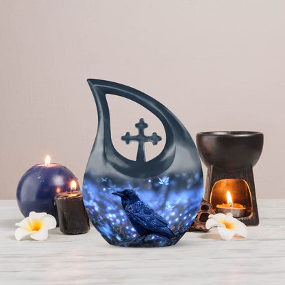 10-inch A Feline's Underwater Cross Drop urn