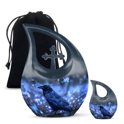 10-inch A Feline's Underwater Cross Drop urn