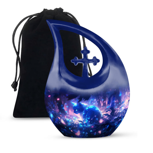 10 Inch A Kitten'S Enchantment Cross Drop Urn