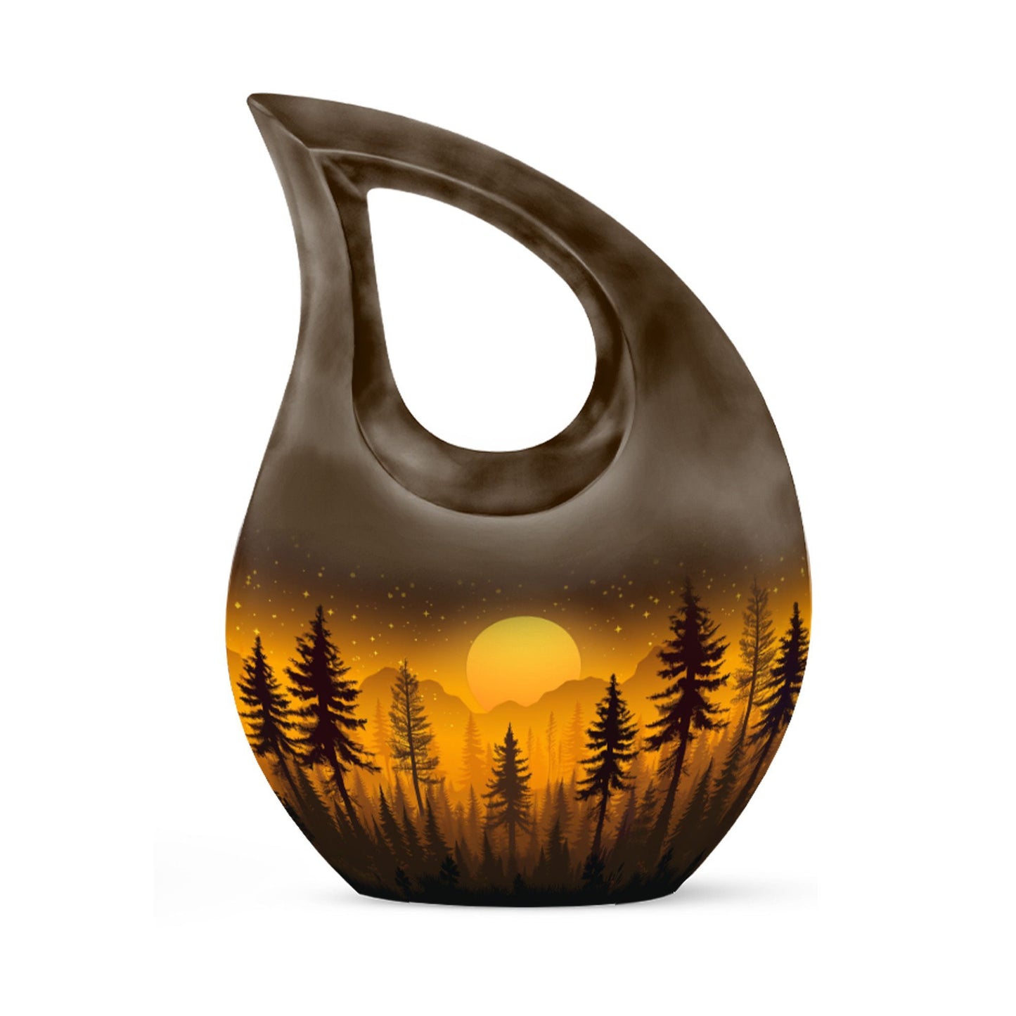 Forest Sprite's themed Cross Drop design marble urn 