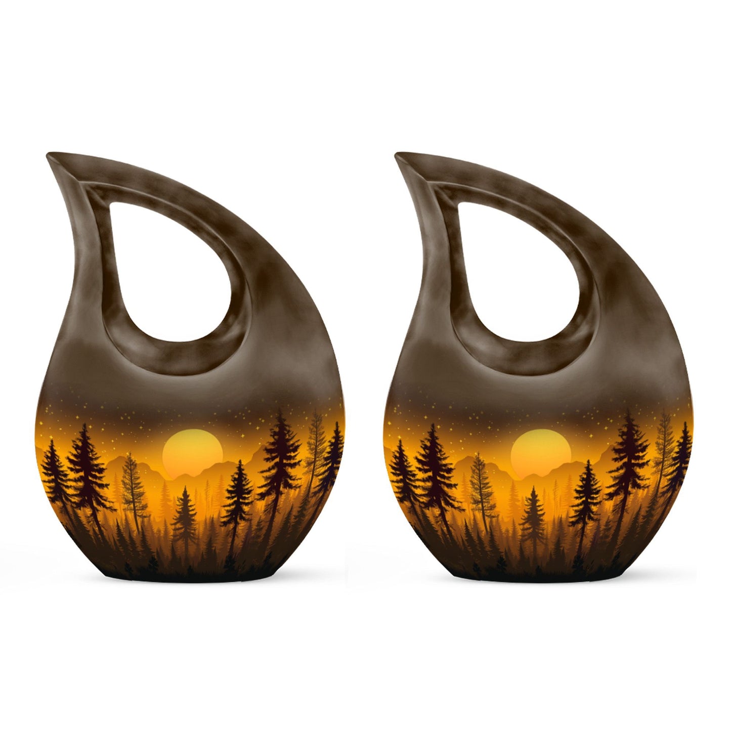 Forest Sprite's themed Cross Drop design marble urn 