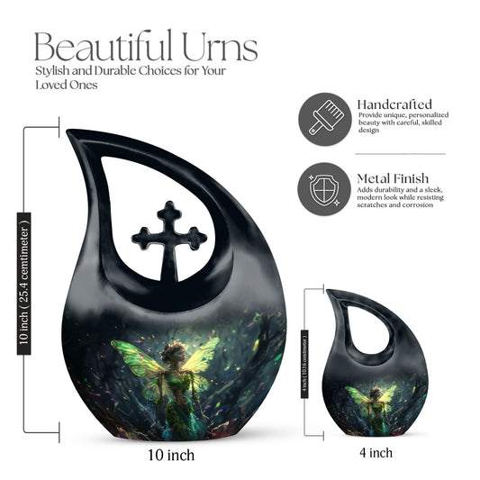 Large 10-inch Aluminium Autumn Fairy's Urn