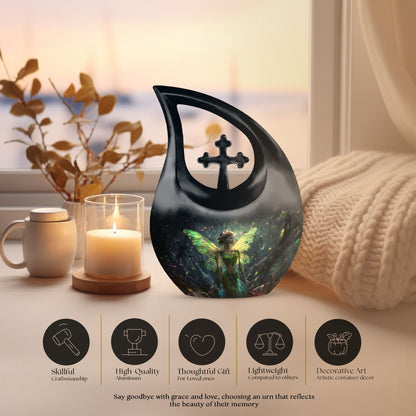 Large 10-inch Aluminium Autumn Fairy's Urn