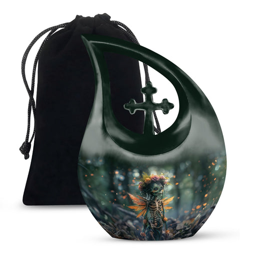 Enchanted Whispers of Cross Drop memorial urn 