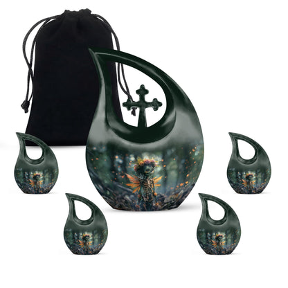 Enchanted Whispers of Cross Drop memorial urn 