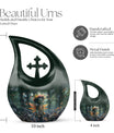 Enchanted Whispers of Cross Drop memorial urn 