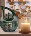 Enchanted Whispers of Cross Drop memorial urn 