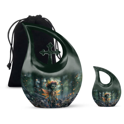 Enchanted Whispers of Cross Drop memorial urn 