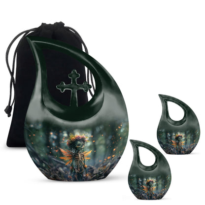 Enchanted Whispers of Cross Drop memorial urn 