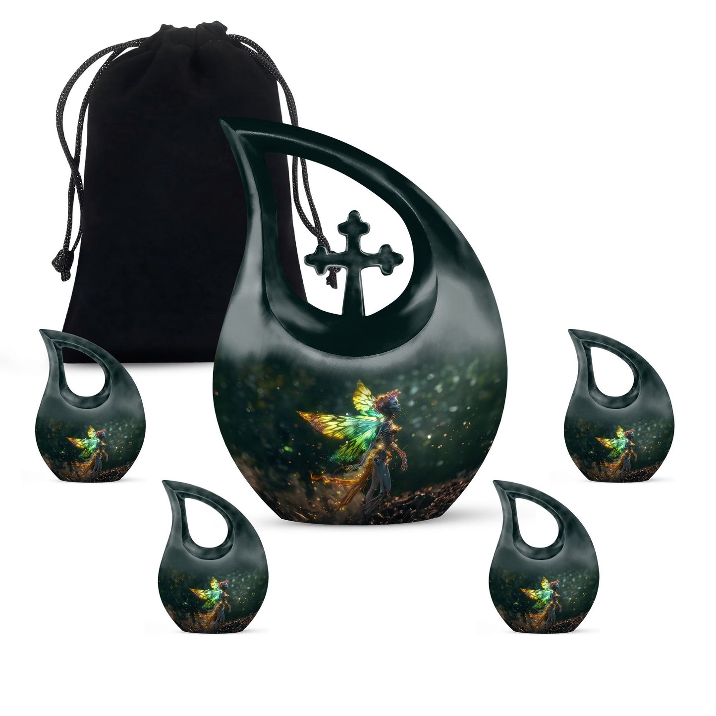 The Ethereal Flame 10-inch Large Aluminium Memorial Urn