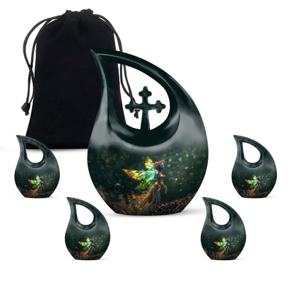 The Ethereal Flame 10-inch Large Aluminium Memorial Urn