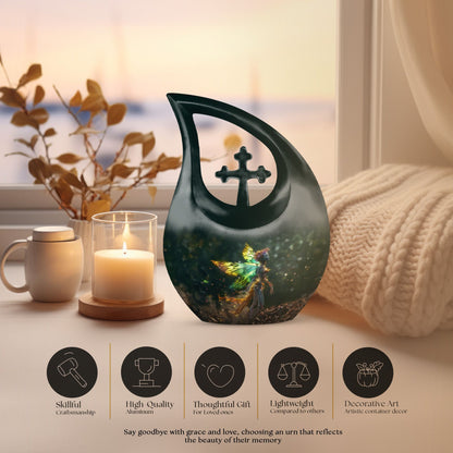 The Ethereal Flame 10-inch Large Aluminium Memorial Urn