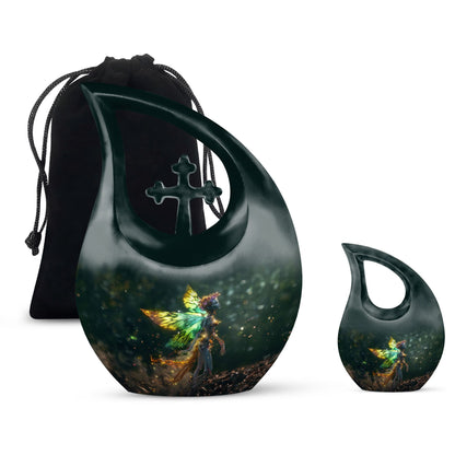 The Ethereal Flame 10-inch Large Aluminium Memorial Urn