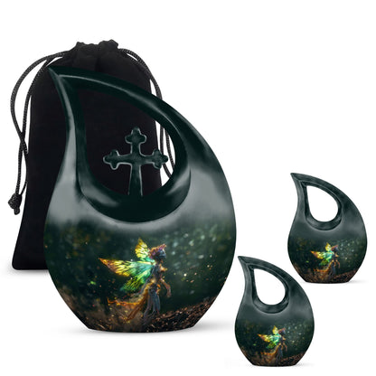 The Ethereal Flame 10-inch Large Aluminium Memorial Urn