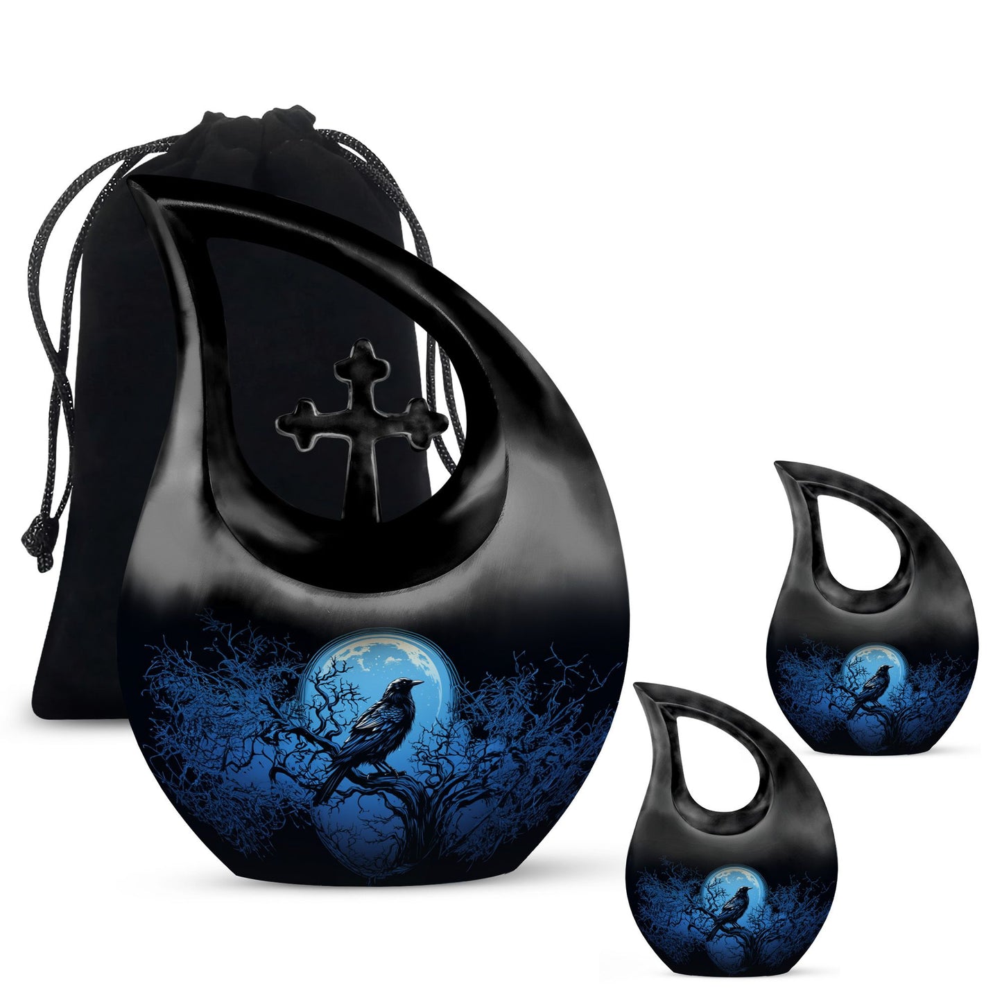 10-inch The Raven's Moonlit Urn,