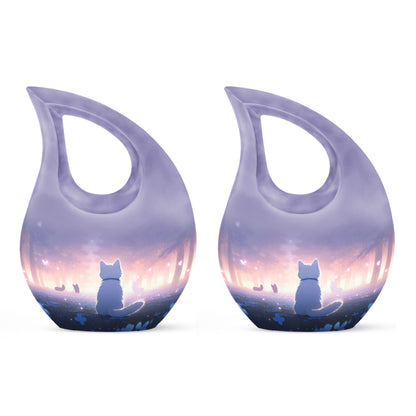 The Sorcerer's Cat themed Cross Drop Companion Urn, 