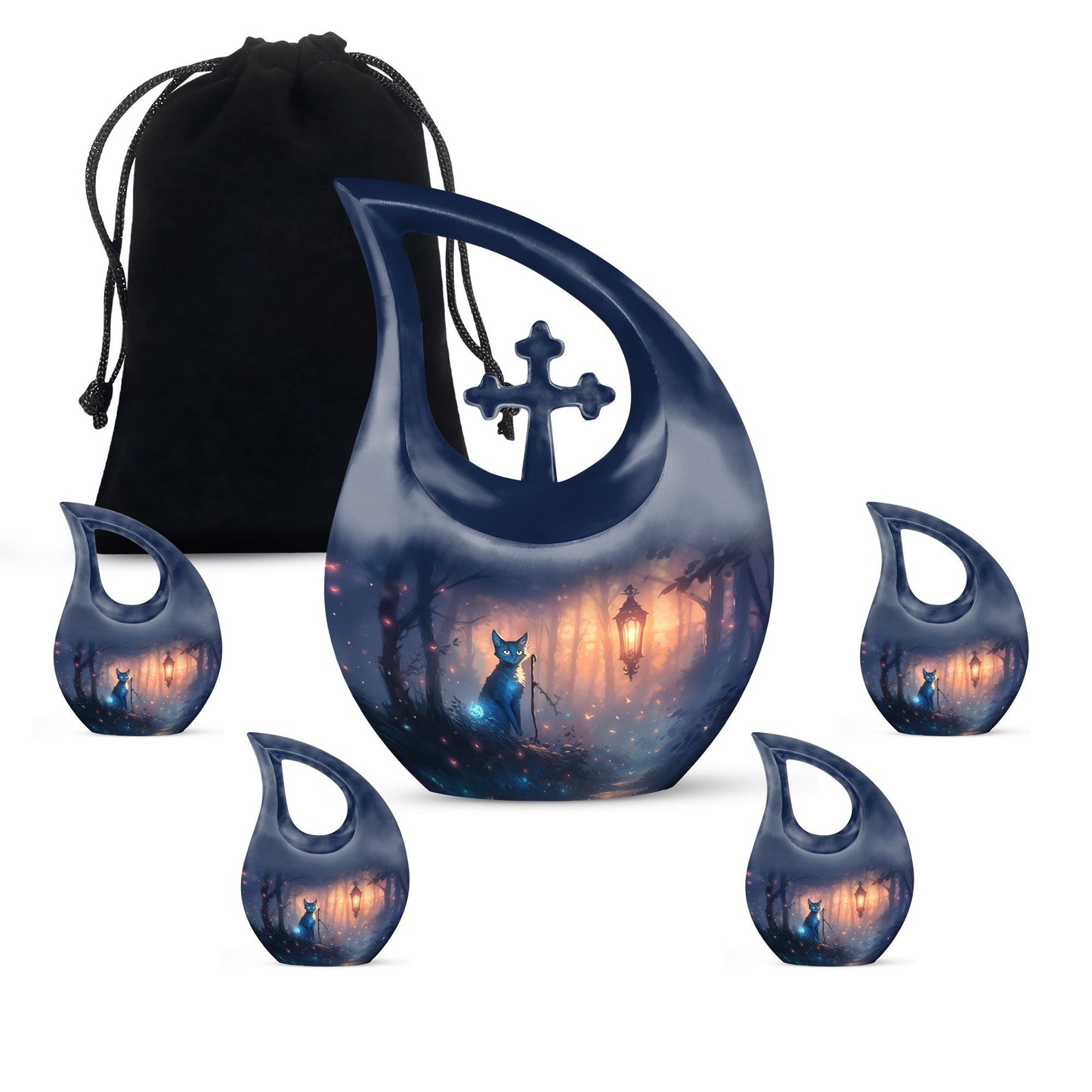 10-inch The Cosmic Feline's Urn,