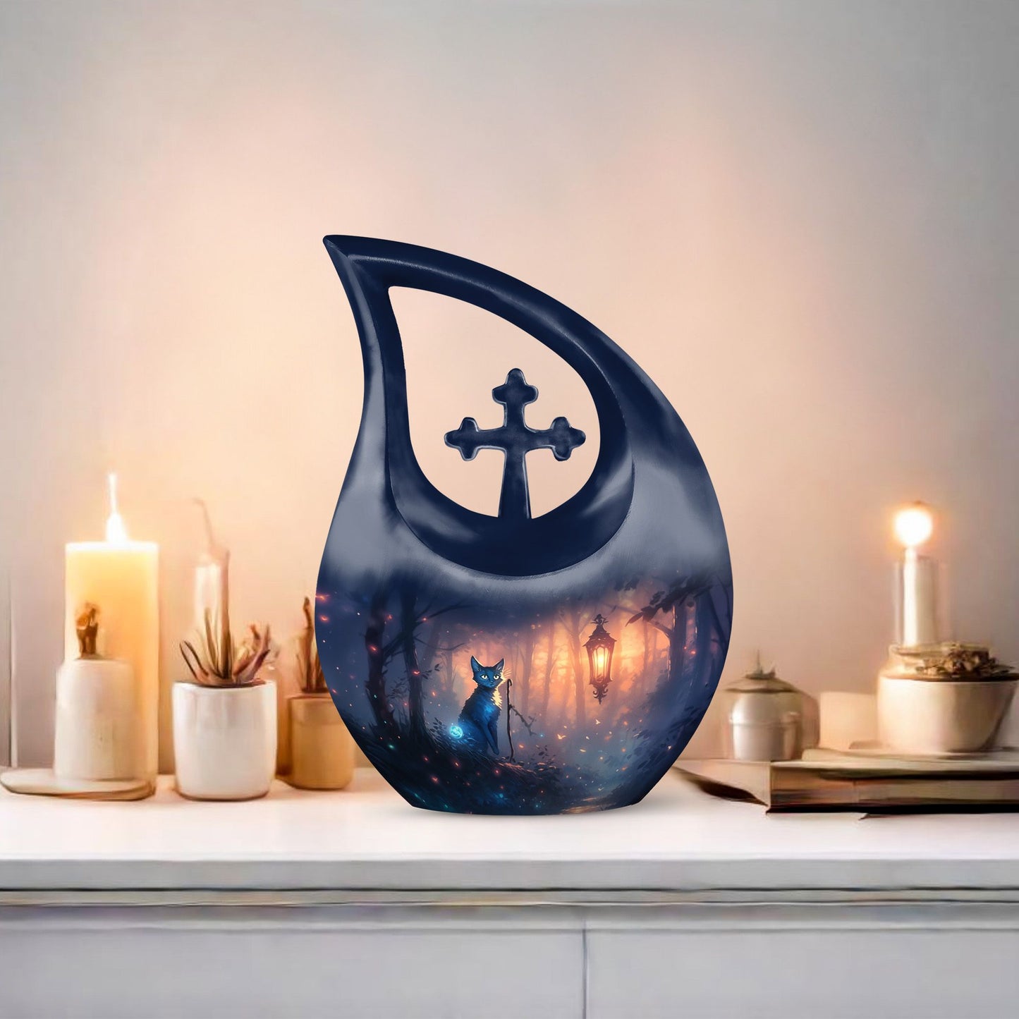 10-inch The Cosmic Feline's Urn,