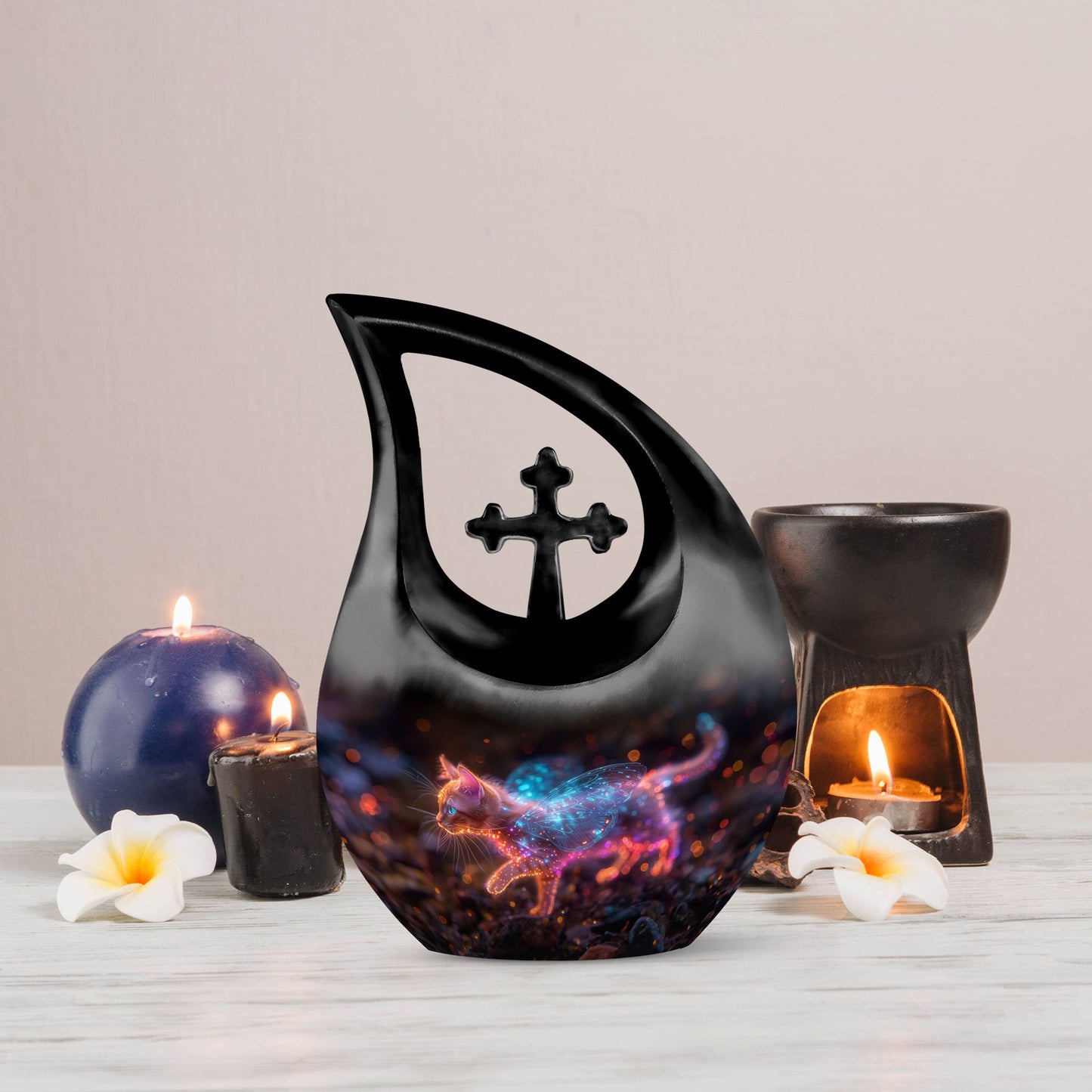 10-inch Symphony of Cross Drop Biodegradable Urn 