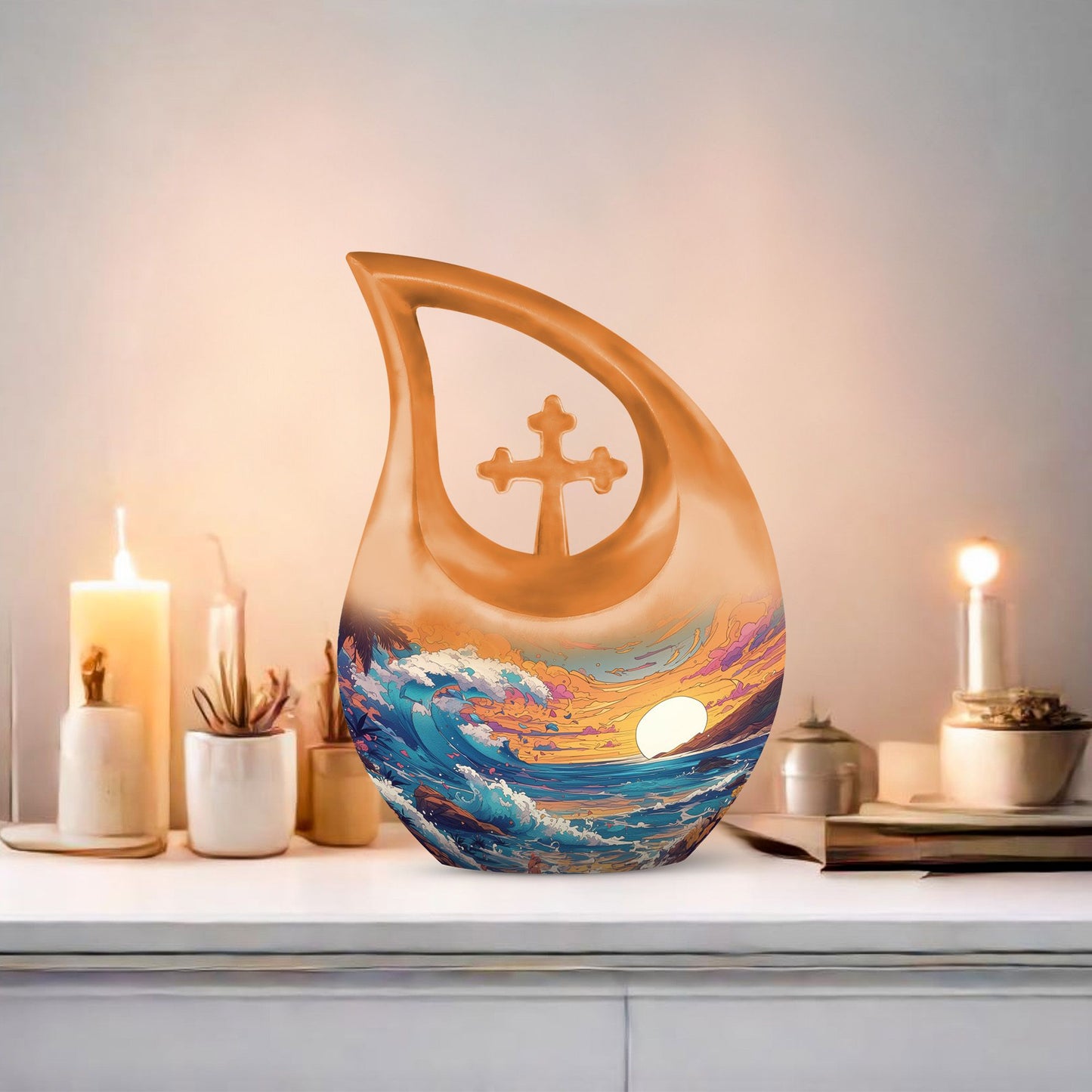 10-inch Idyllic Sunset Urn 