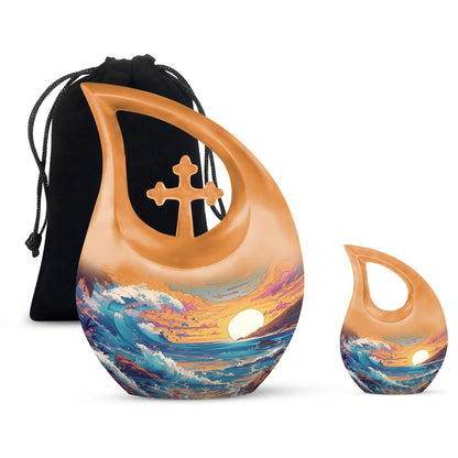 10-inch Idyllic Sunset Urn 