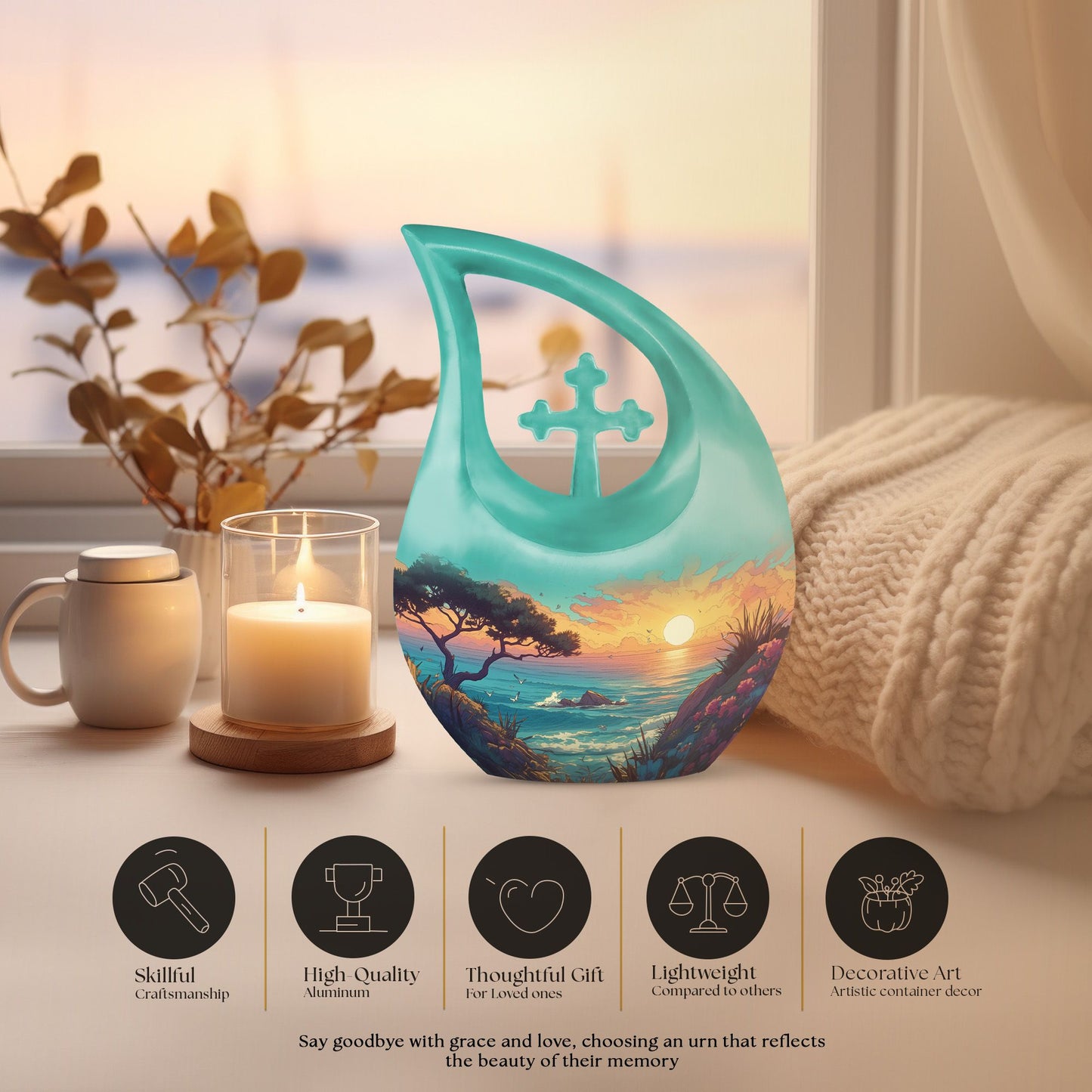 Stylish Winter Spirit Urn, 