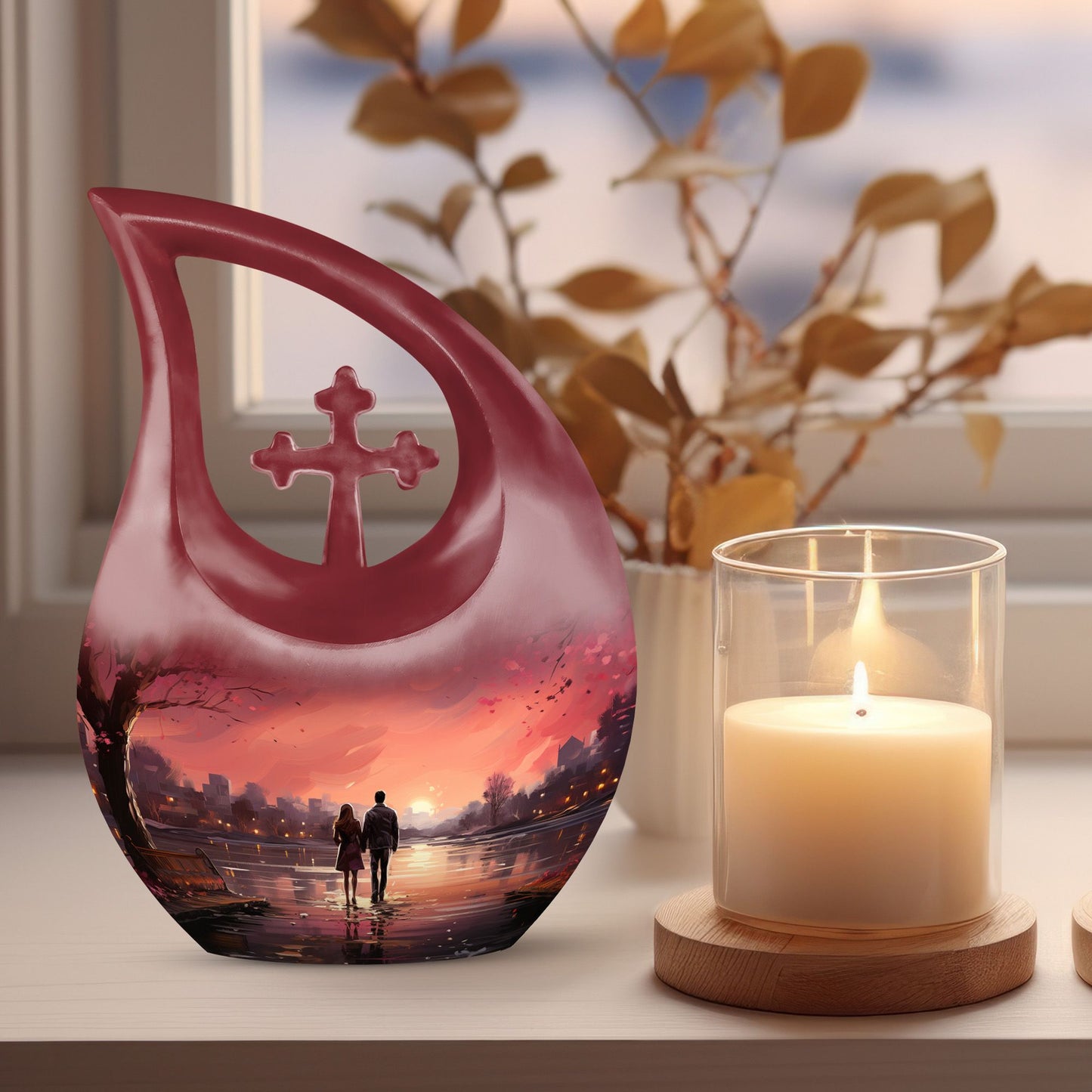 10-inch Moonrise Majesty Over urn,