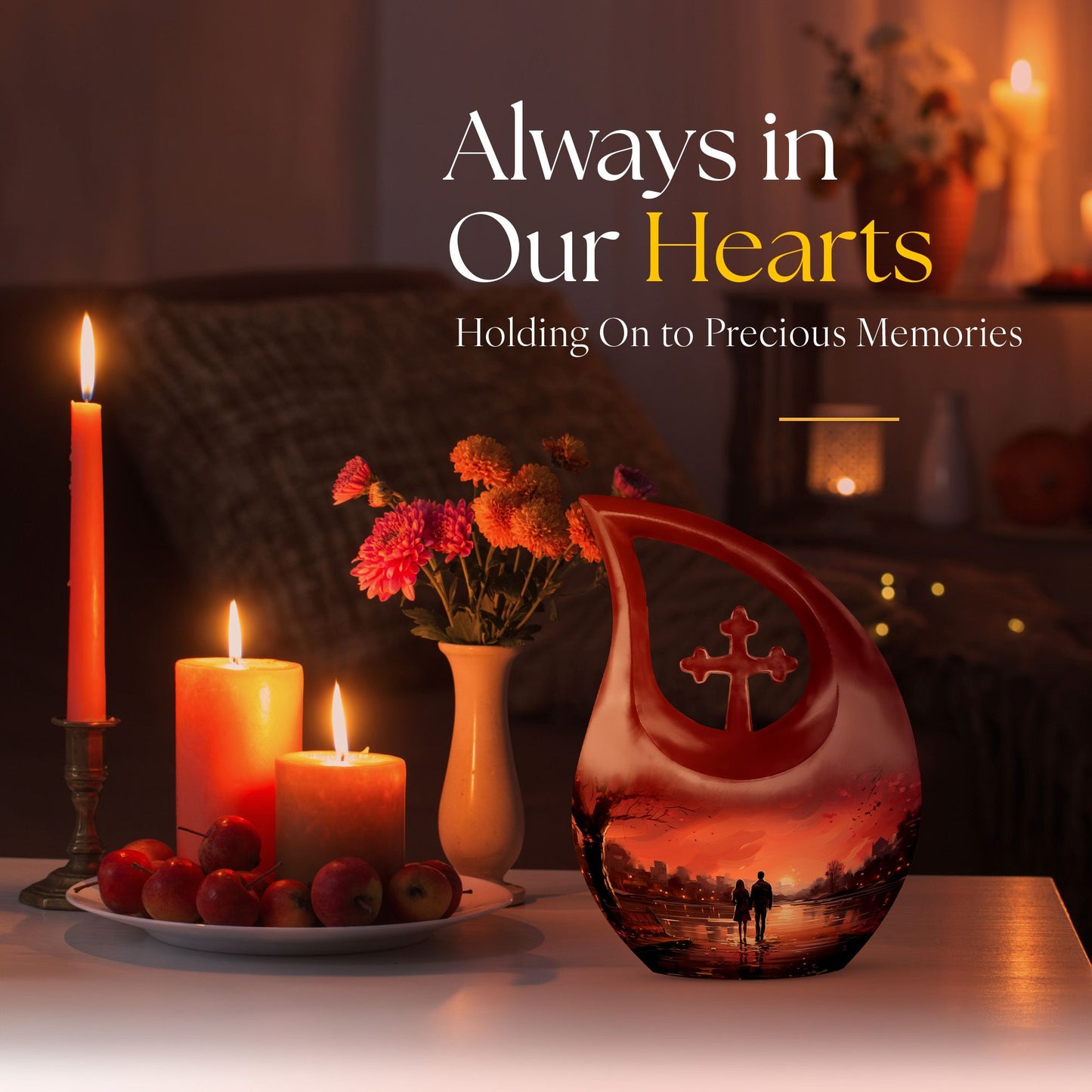 10-inch Moonrise Majesty Over urn,