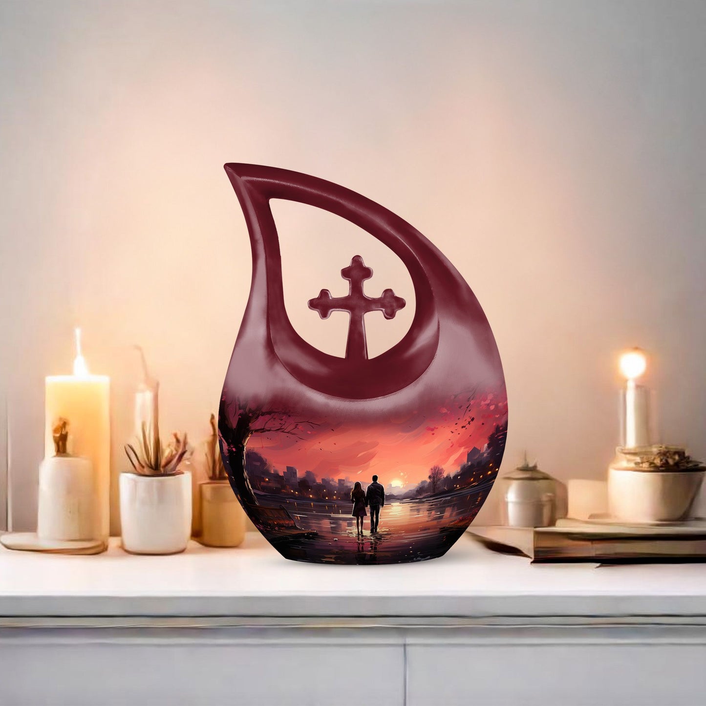 10-inch Moonrise Majesty Over urn,